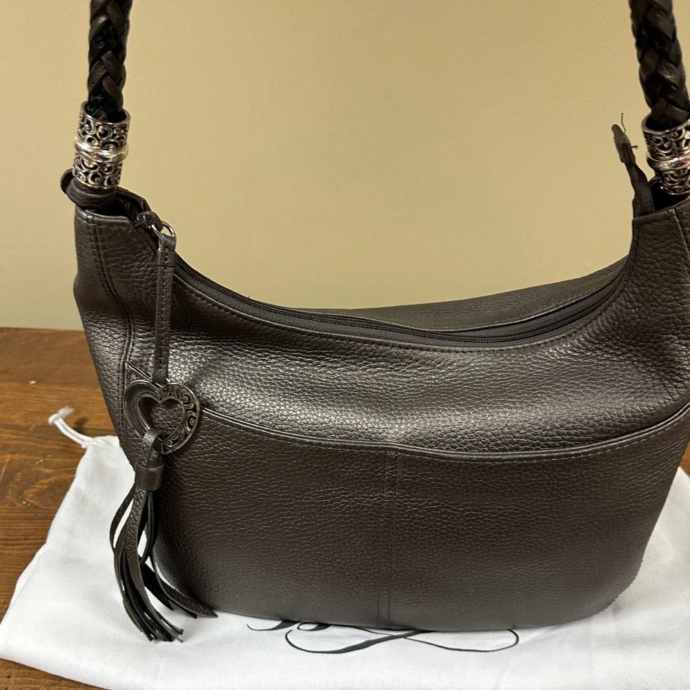 Brighton Barbados Zip Top Hobo Bag